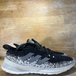 Adidas SenseBoost Mens Size 10 Running Shoes Sneakers Black White F36923